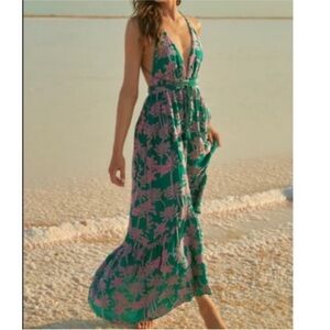 Maaji Teal and Pink Floral Dress